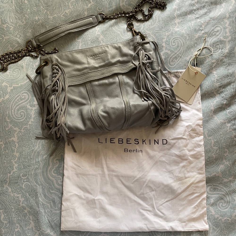 Liebeskind Handbag with Fringe - Powder Blue